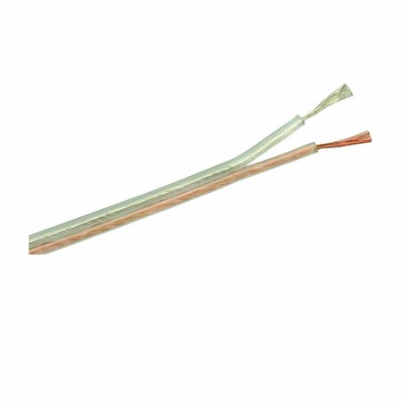 COLEMAN CABLE CCI Speaker Cable, 16 AWG Wire, PVC Sheath, Clear Sheath, 250 ft L 94605M418